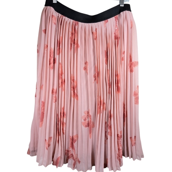 Women's ELLE Pleated Midi Skirt- Size LARGE - Picture 5 of 6